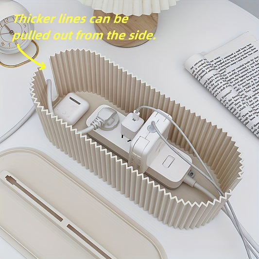 Popular Choice 1pc Retro Style Household Power Strip Storage Box- Safe Socket Storage Box, Multi-purpose Storage Box for Cables and Phone Charging, Ideal for Living Room and Bedroom, Purchase Product for Organizing Home Storage Box